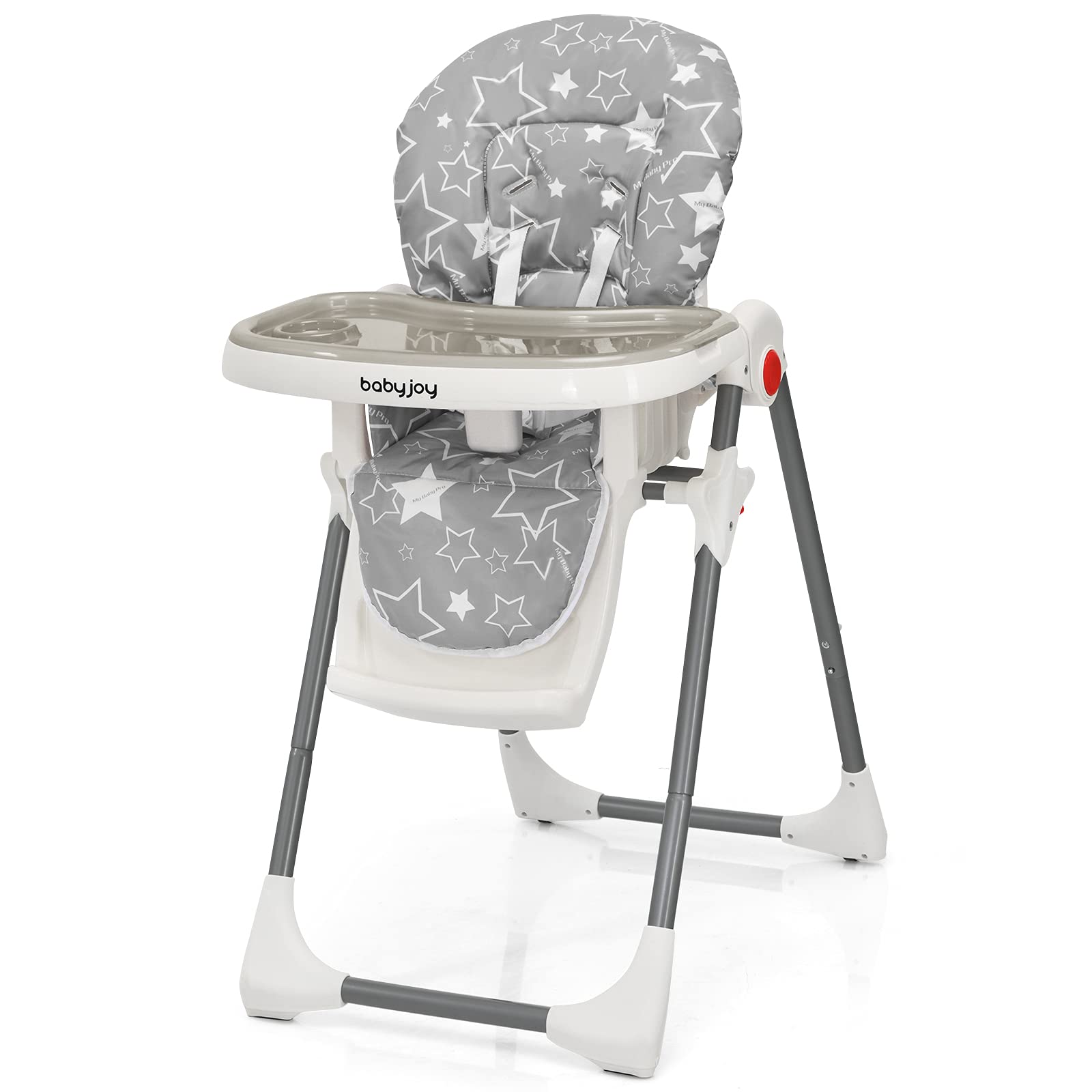 BABY JOY Folding High Chair for Babies & Toddlers, Infant Dining Chair w/ Removable Dishwasher Safe Tray