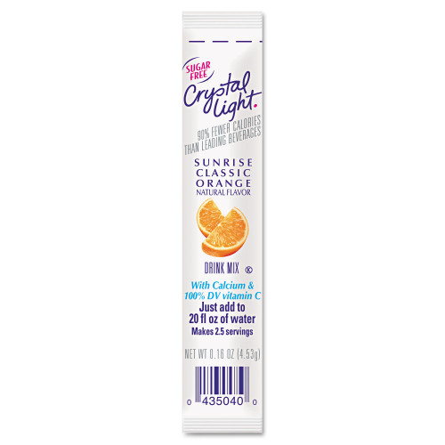 Crystal Light On the Go， Sunrise Orange， .16oz Packets， 30/Box (00504)