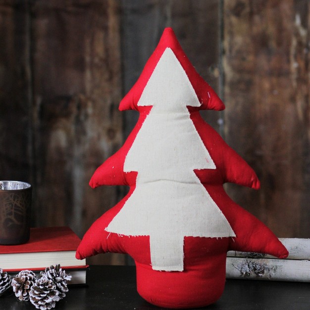 Red And White Contemporary Christmas Tree Tabletop Decor