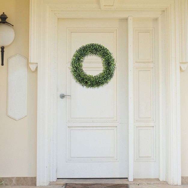 Faux Greenery Artificial Boxwood Wreath