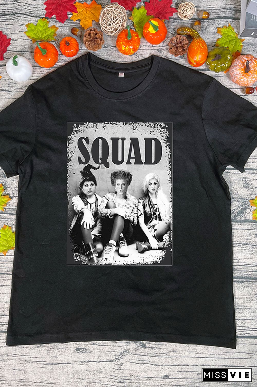 Hocus Pocus Squad Printed Graphic Tees for Women Wholesale Short Sleeve T shirts Top