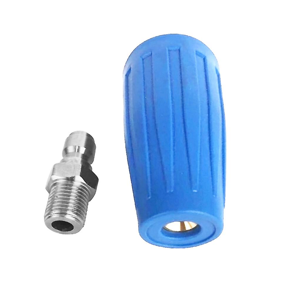 Pressure Washer Tips Turbo Nozzle 4000psi Max Rotating Pressure Washer Nozzle With 1/4'' Quick Connect For Remove Ads Bark Rust Blue