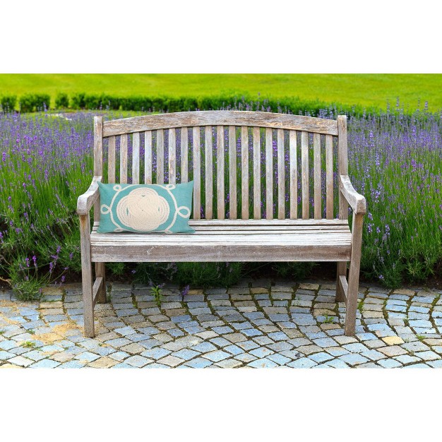 Oversize Outdoor Lumbar Throw Pillow Aqua Liora Manne