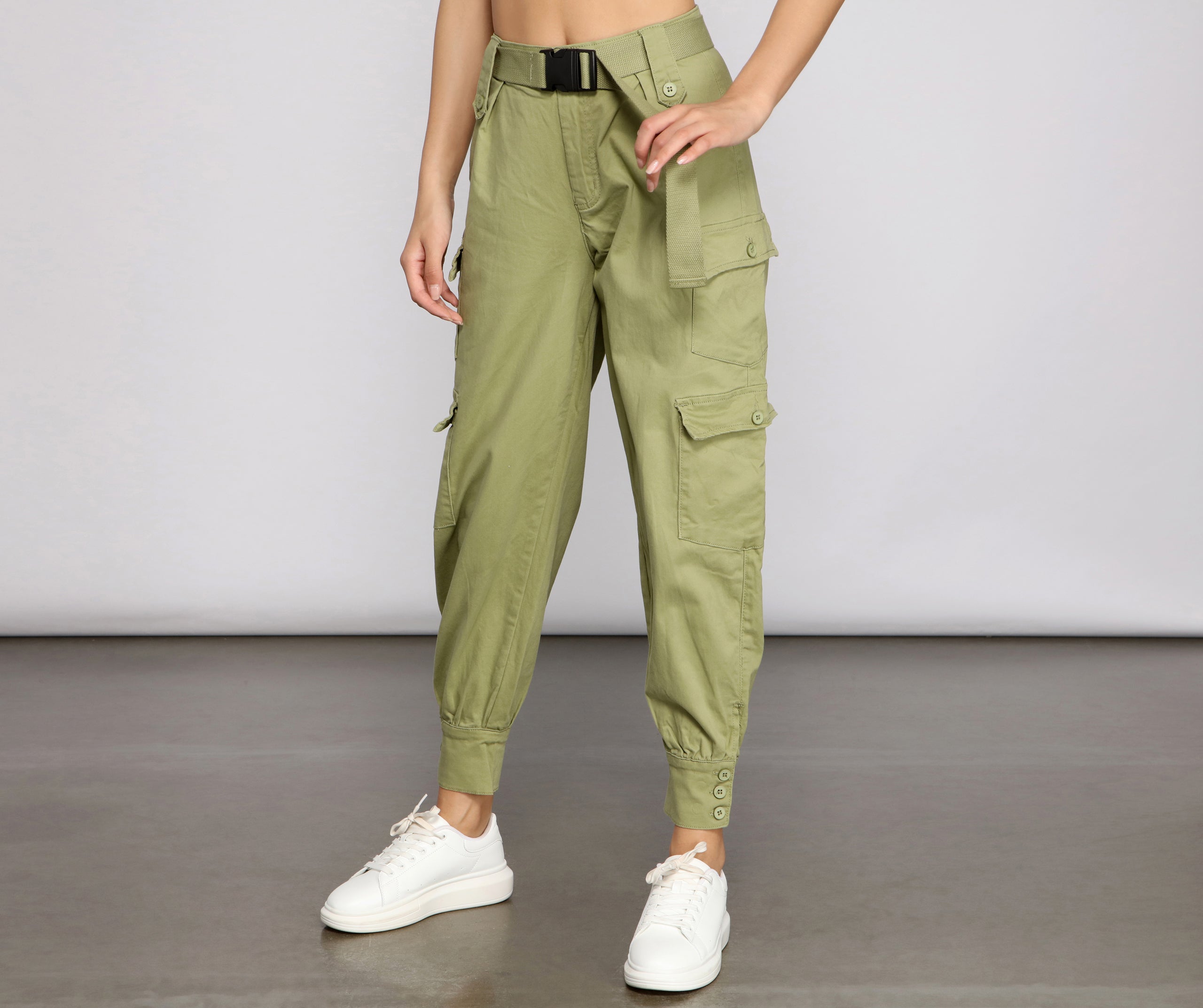 Boldly Belted Cargo Joggers