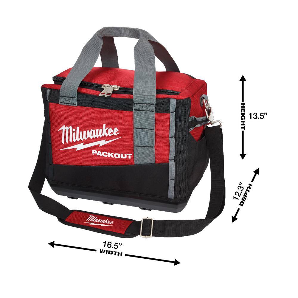 MW 38 in. Drive SAE Ratchet and Socket Mechanics Tool Set with PACKOUT Case (28-Piece) and 15 in. PACKOUT Tool Bag 48-22-9481-48-22-8321