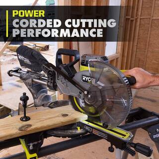 RYOBI ONE+ HP 18V Brushless Cordless 10 in. Sliding Compound Miter Saw (Tool Only) PBLMS01B