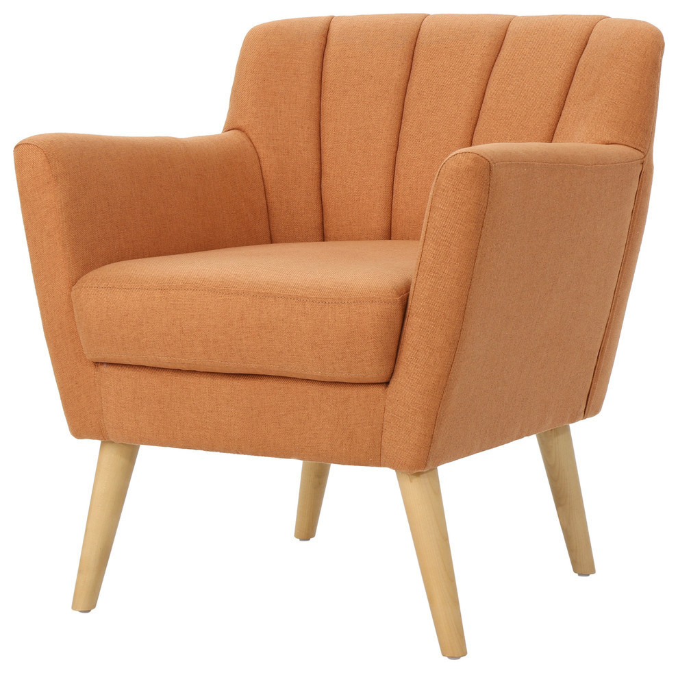 GDF Studio Madelyn Mid Century Modern Fabric Club Chair   Midcentury   Armchairs And Accent Chairs   by GDFStudio  Houzz