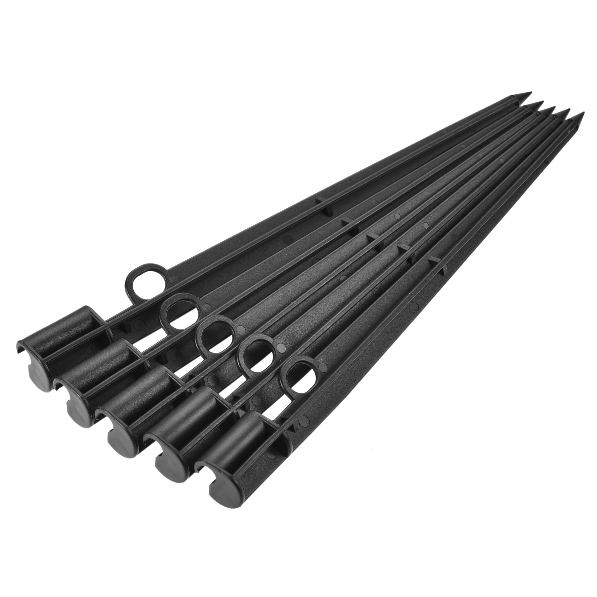 Uxcell PP Plastic 200mm Irrigation Drip Support Stakes Black for 1/4