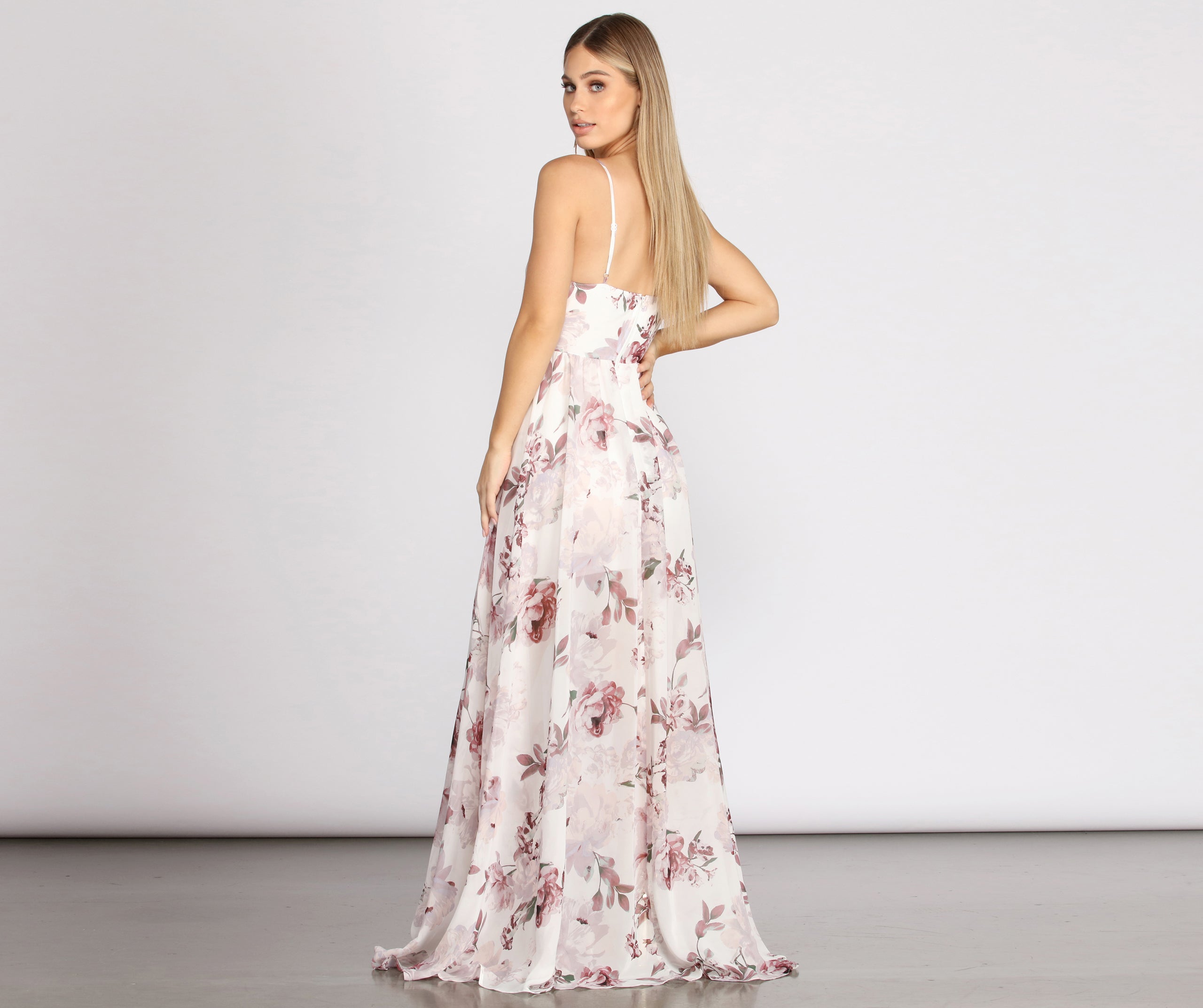 Julian Floral Chiffon A-Line Dress