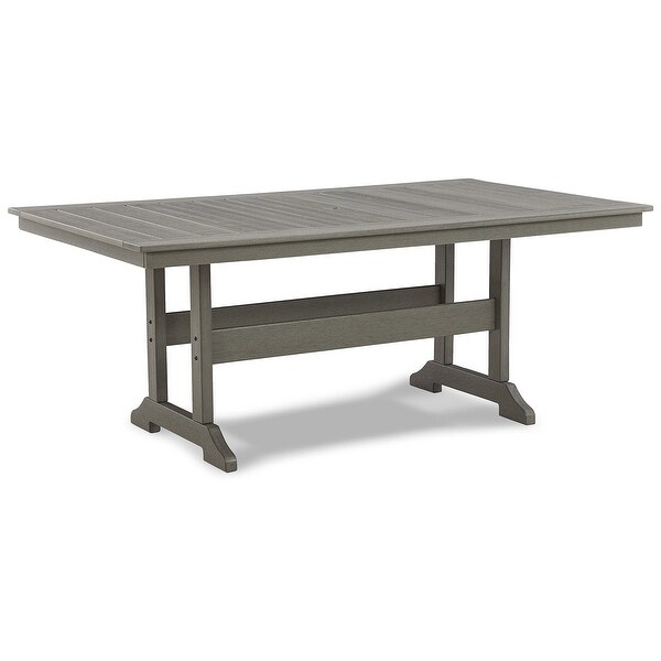 Signature Design by Ashley Visola Gray Rectangular Outdoor Poly All Weather Dining Table Only