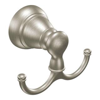 MOEN Banbury Double Robe Hook in Spot Resist Brushed Nickel Y2603BN