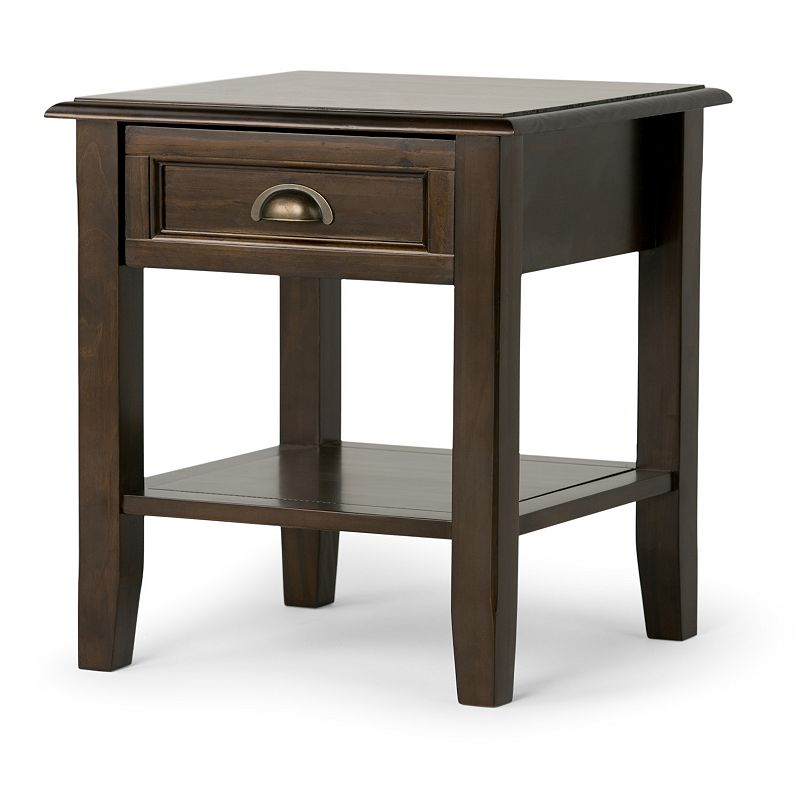 Simpli Home Burlington Square Traditional End Table