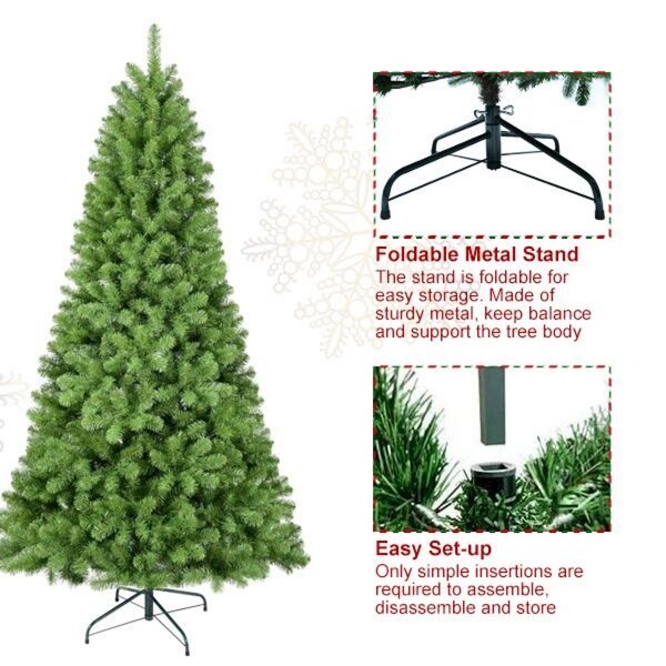 PVC Round Tip Green Christmas Tree (with Lights)