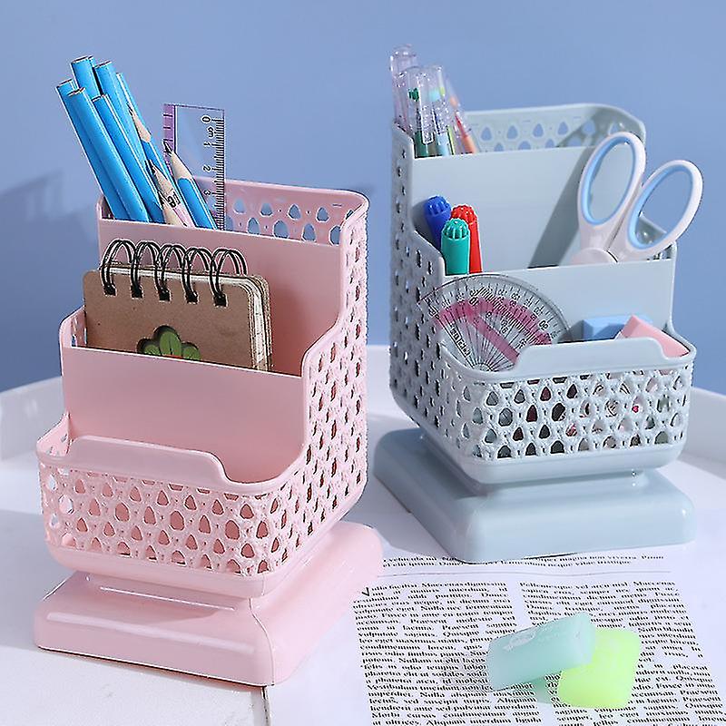 Miman School Stationery Makeup Organizer Desktop Storage Box Container For Cosmetics Stationery Plastic Organizer School Office Supply