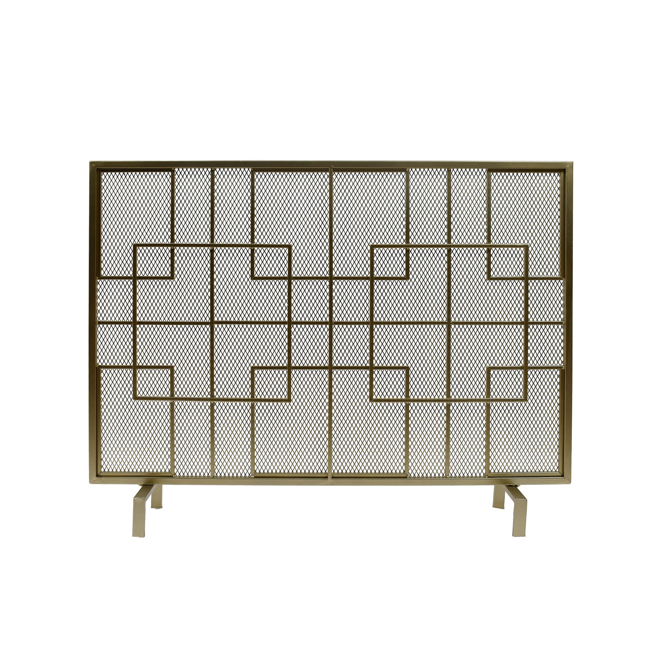 Dorothy Modern Single PanelIron Firescreen