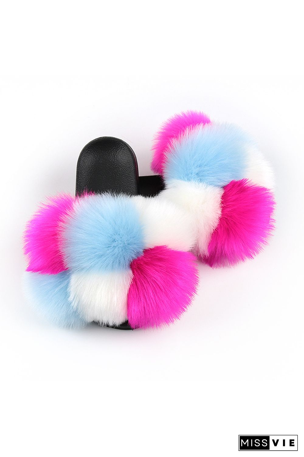 Colorful Fluffy Home Slippers Wholesale