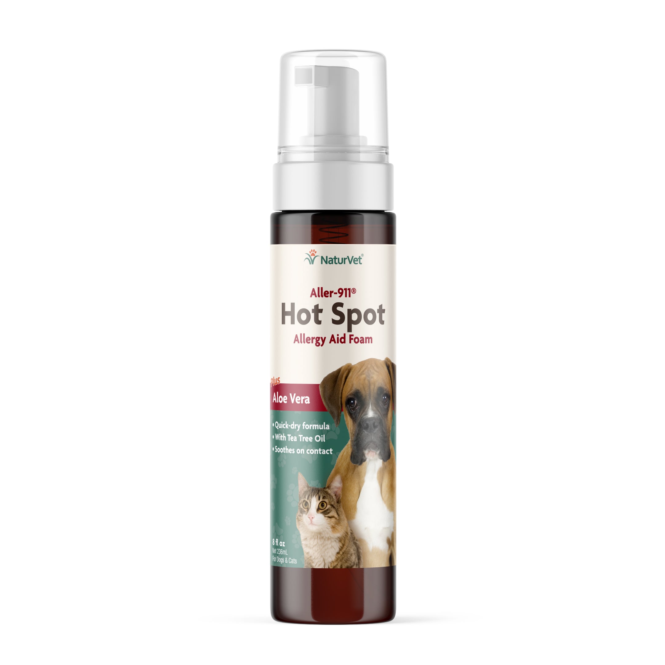 NaturVet Aller911 Hot Spot Allergy Aid Foam for Dogs and Cats