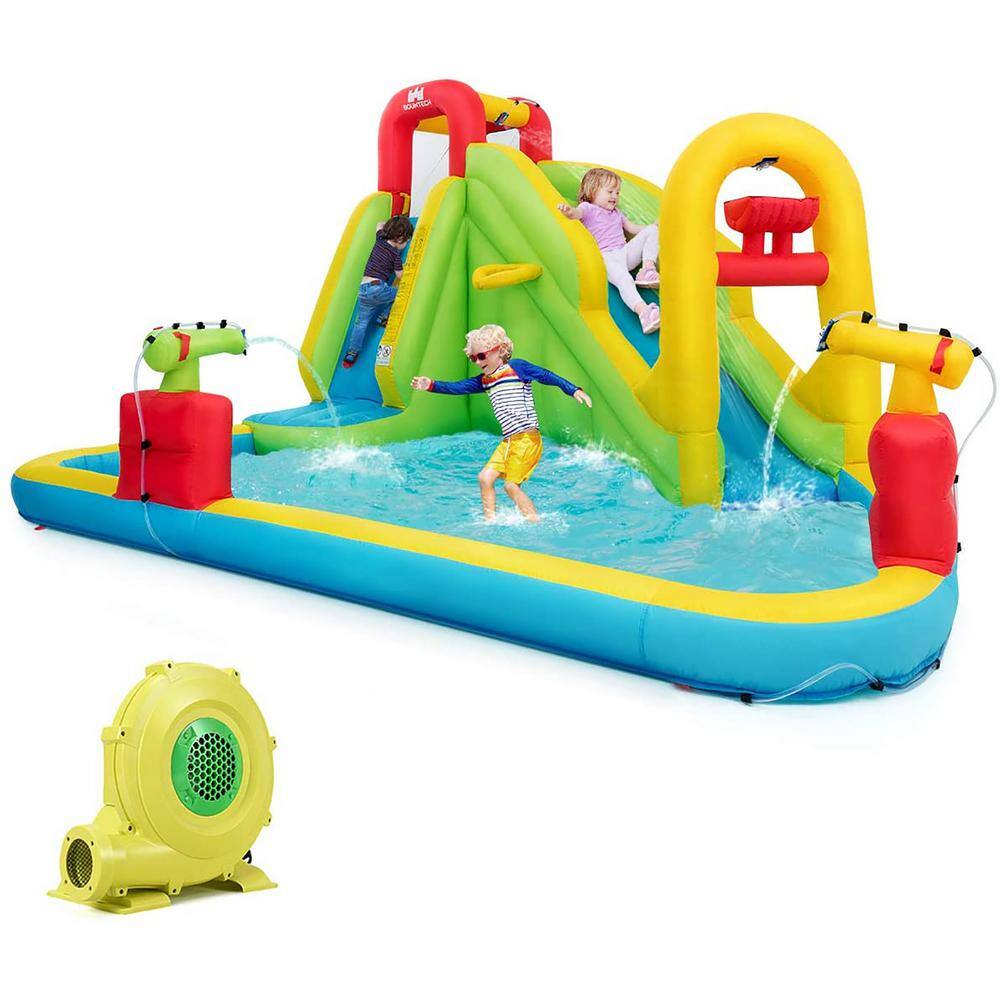 Costway 480-Watt Inflatable Water Slide Kids Bounce House with Blower OP70147