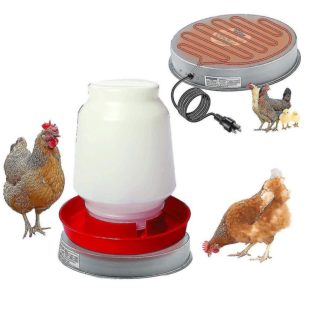 Poultry Waterer Drinker Heated Base， Chicken Water Heater Pet Water Heater