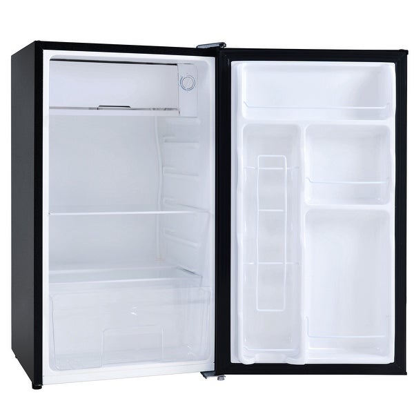 3.2 Cu.ft Mini Fridge with Reversible Door， Refrigerator with Freezer - 18.5''(L) x 17.32''(W) x 32.48''(H)