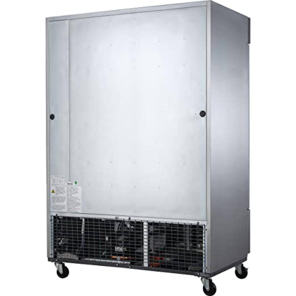 Cooler Depot 55in 47cu.ft. Commercial Auto-Defrost Upright 2 Door Refrigerator in Stainless Steel DXXD55R