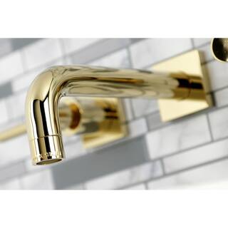 Kingston Brass Concord 2-Handle Wall-Mount Bathroom Faucets in Polished Brass HKS6122DL