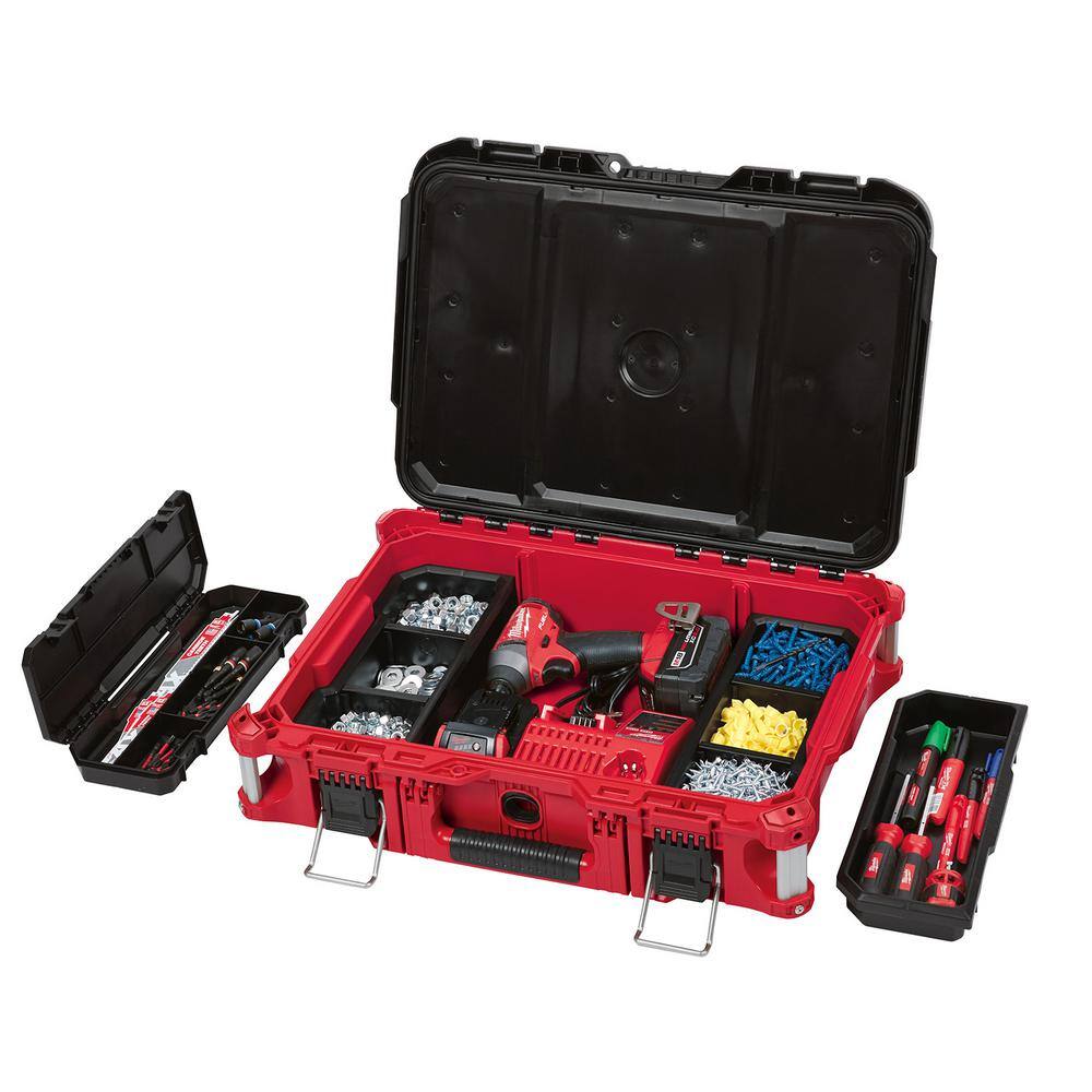 MW PACKOUT 22 in. Medium Red Tool Box with 75 lbs. Weight Capacity 48-22-8424