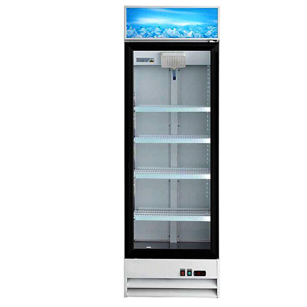 Cooler Depot 28 in. W 23 cu. ft. One Glass Door Commercial Merchandiser Refrigerator Reach in White DXXXG648BFM