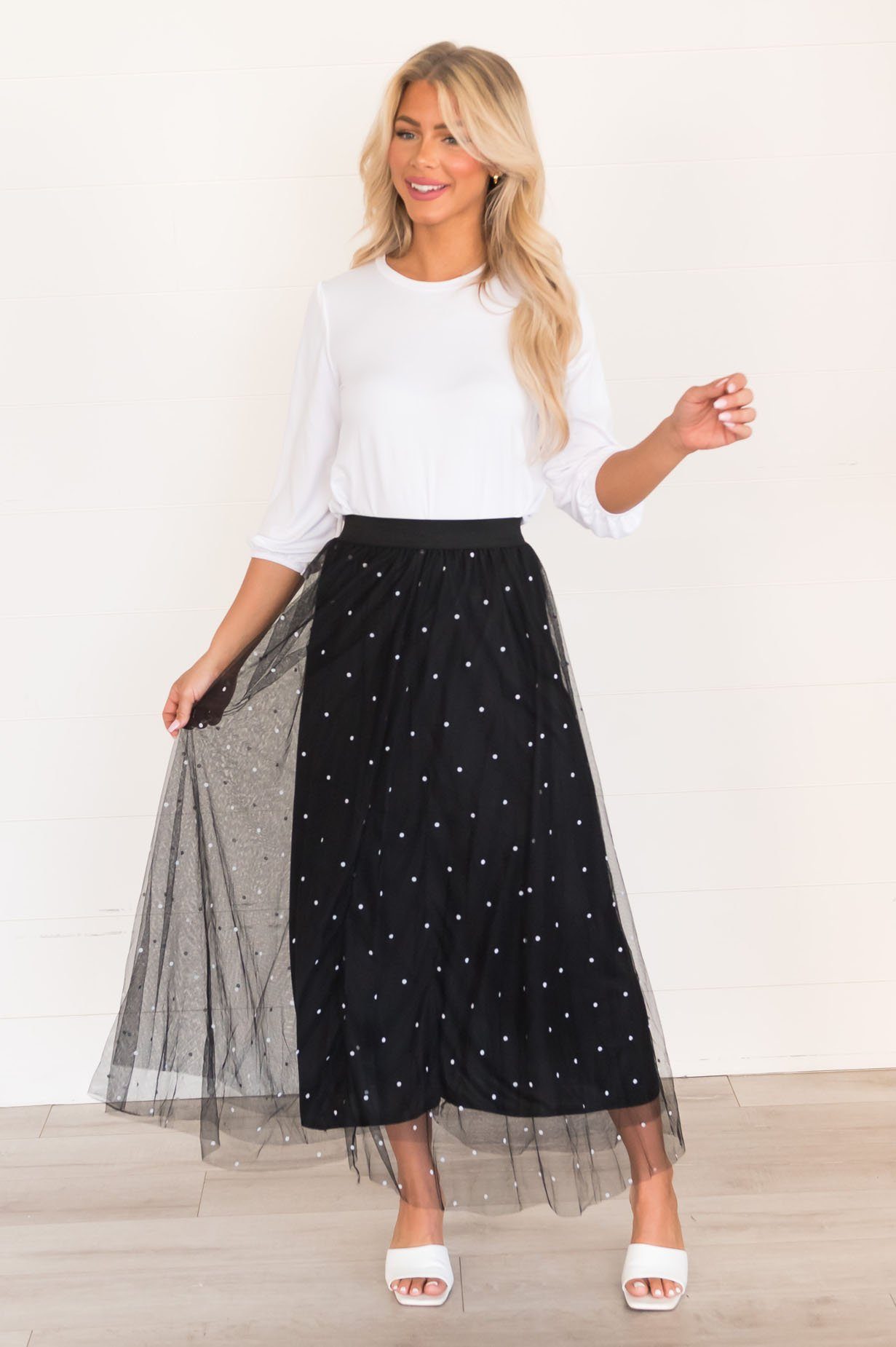 Twirl Away Modest Tulle Skirt