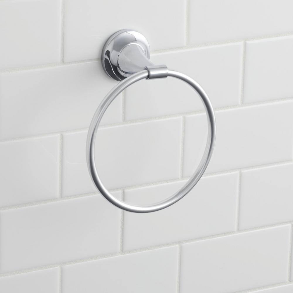 Glacier Bay Constructor Towel Ring in Chrome 20118-0501