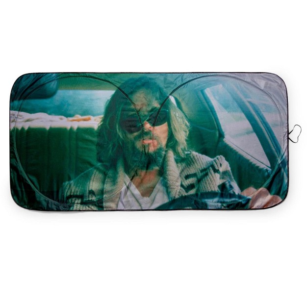 Surreal Entertainment The Big Lebowski The Dude Driving Sunshade For Car Windshield 64 X 32 Inches