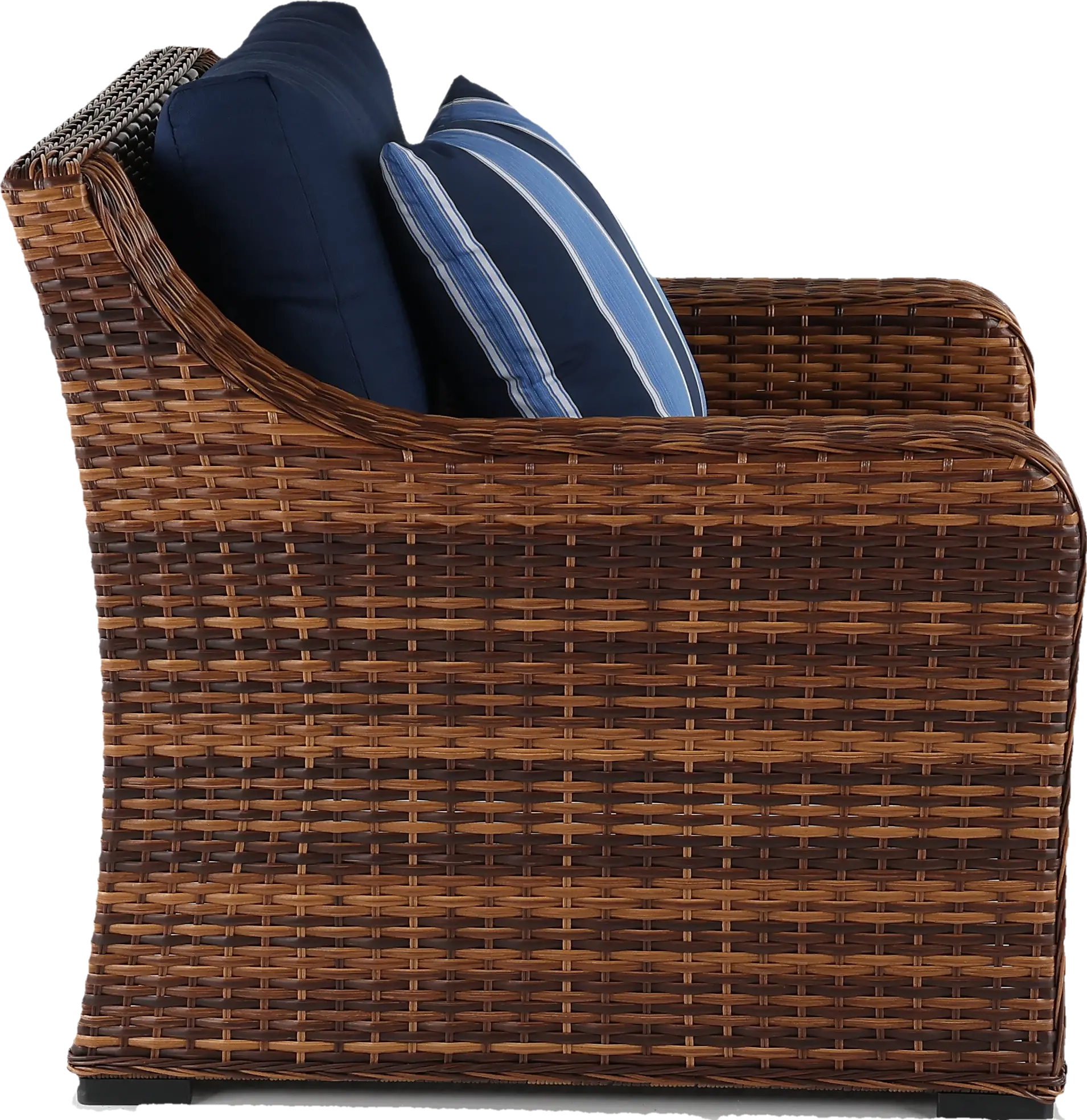 Tortola Wicker and Navy Outdoor Patio Chair