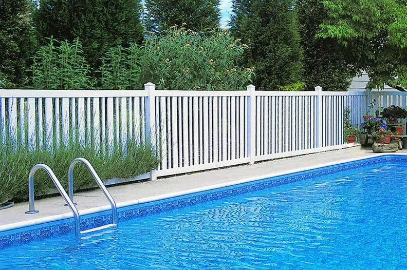 Decorative safety pvc vinyl railing swimming  pool fence