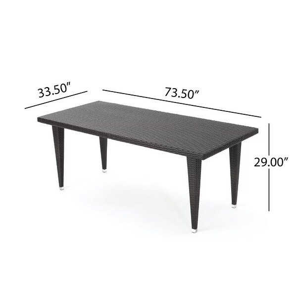 Outdoor 33*75 PVC Rectangular dining table，for patio，garden