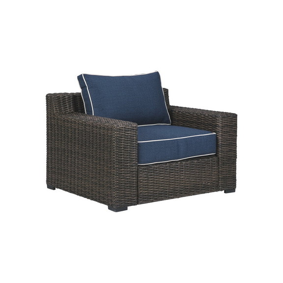 Benjara BM213304 Resin Wicker Woven Lounge Chair w...