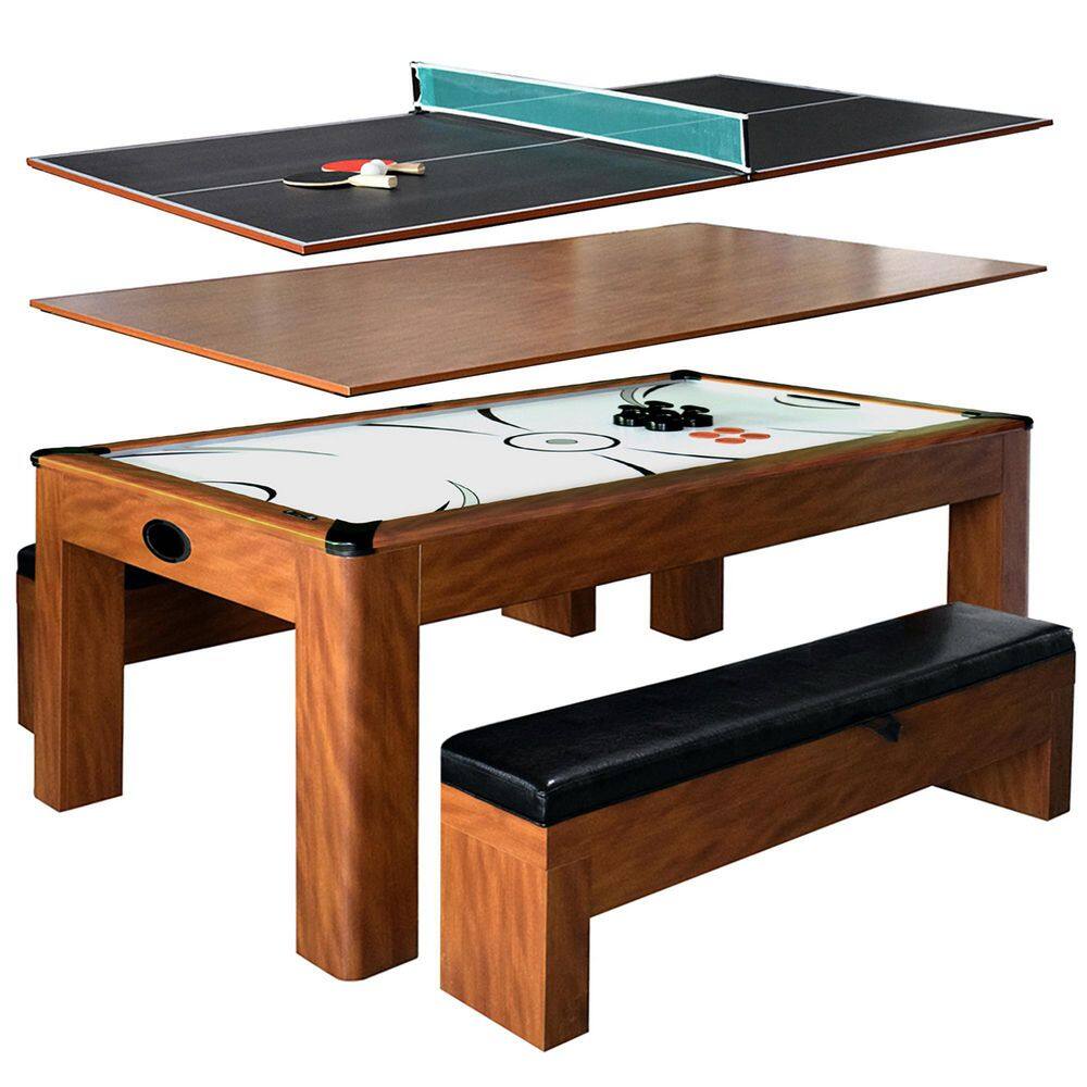 Hathaway Sherwood 7 ft. Air Hockey Table with Benches BG2422H