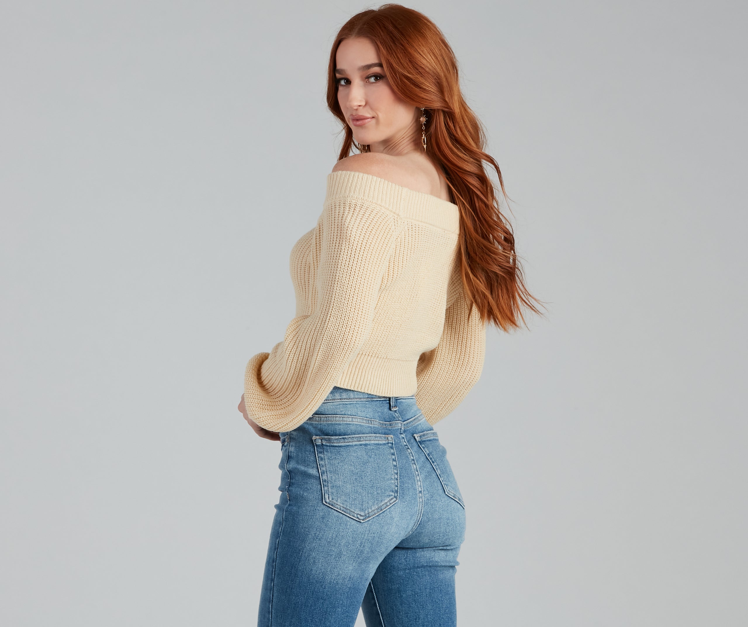 Stay Cute Off-the-Shoulder Sweater