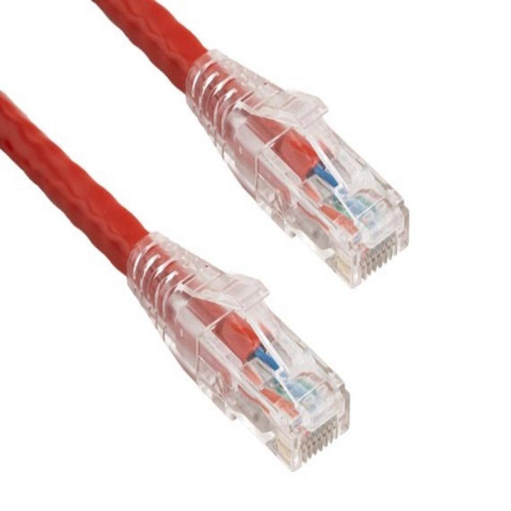 SANOXY 5 ft. Cat6 550 MHz UTP Ethernet Network Patch Cable with Clear Snagless Boot Red SNX-CBL-LDR-C6117-7005