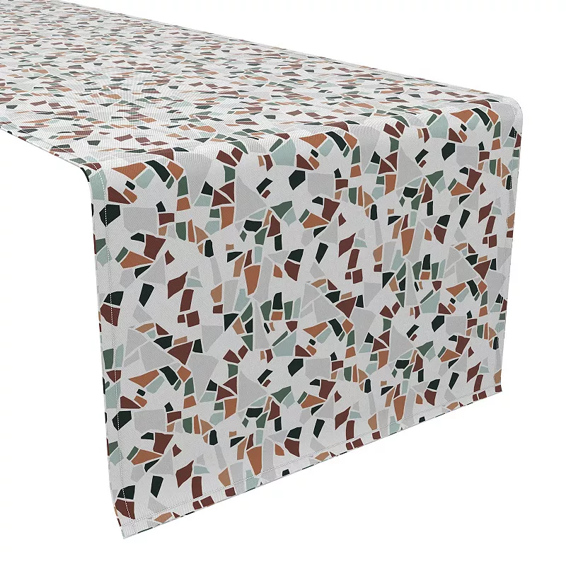 Table Runner， 100% Cotton， 16x108， Terrazzo Print