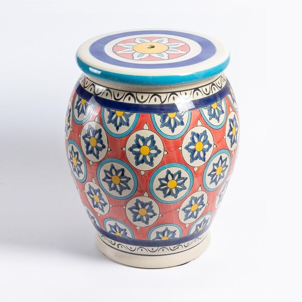 17.75 Inch Tall Ceramic Stoneware Stools in Multiple Color Options