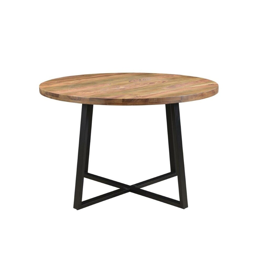 Blossom Sheesham Wood Round Dining Table   48\