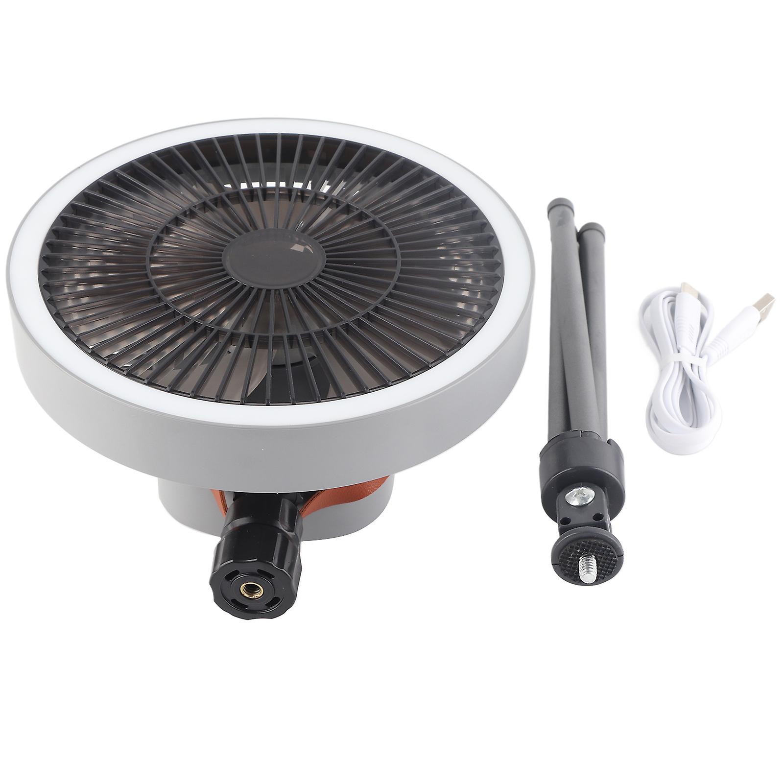 Portable Rechargeable Tripod Fan，Portable USB Rechargeable Tripod Portable Camping Fan Standing Fan Extended Durability