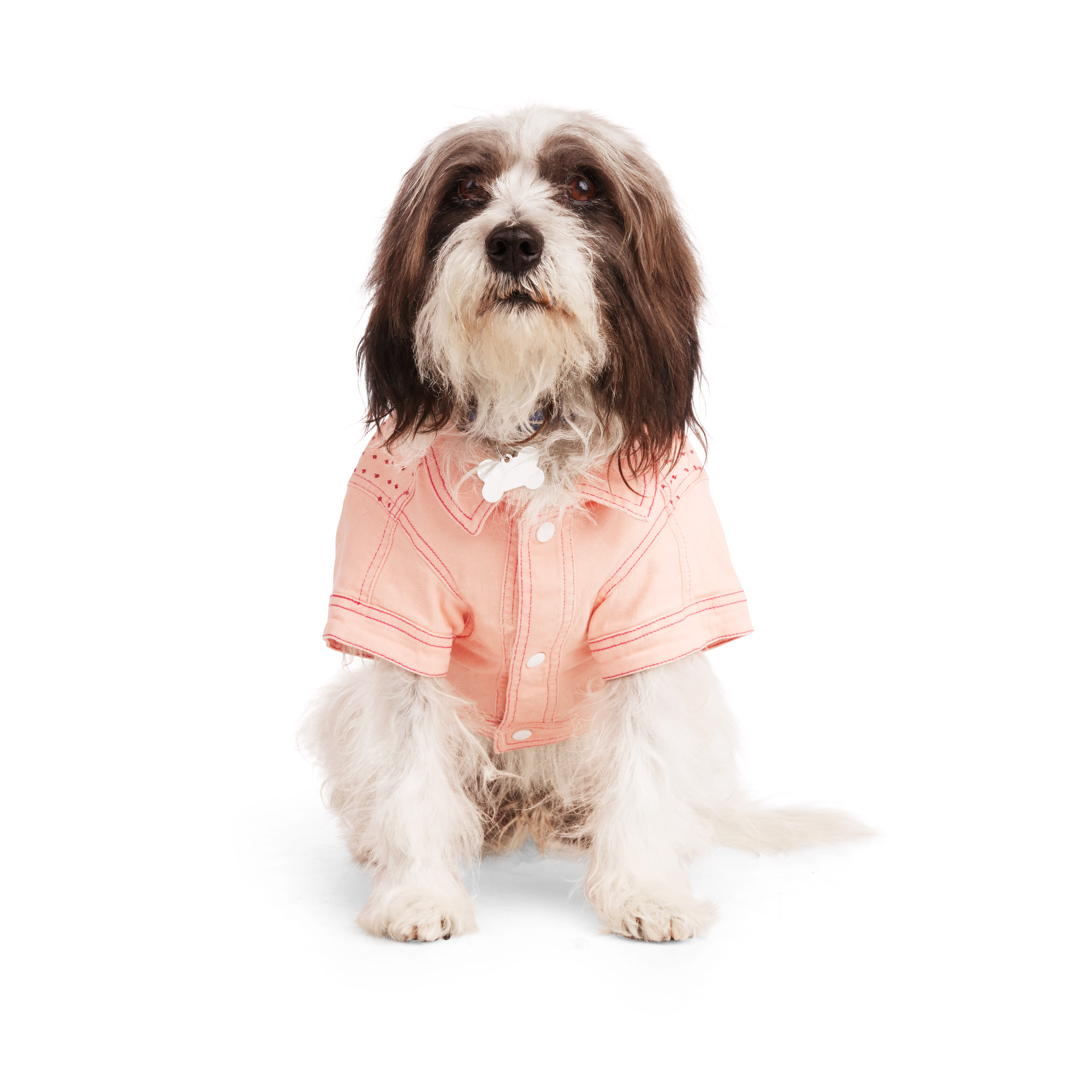 YOULY Pink Denim Jacket for Dogs， XX-Small