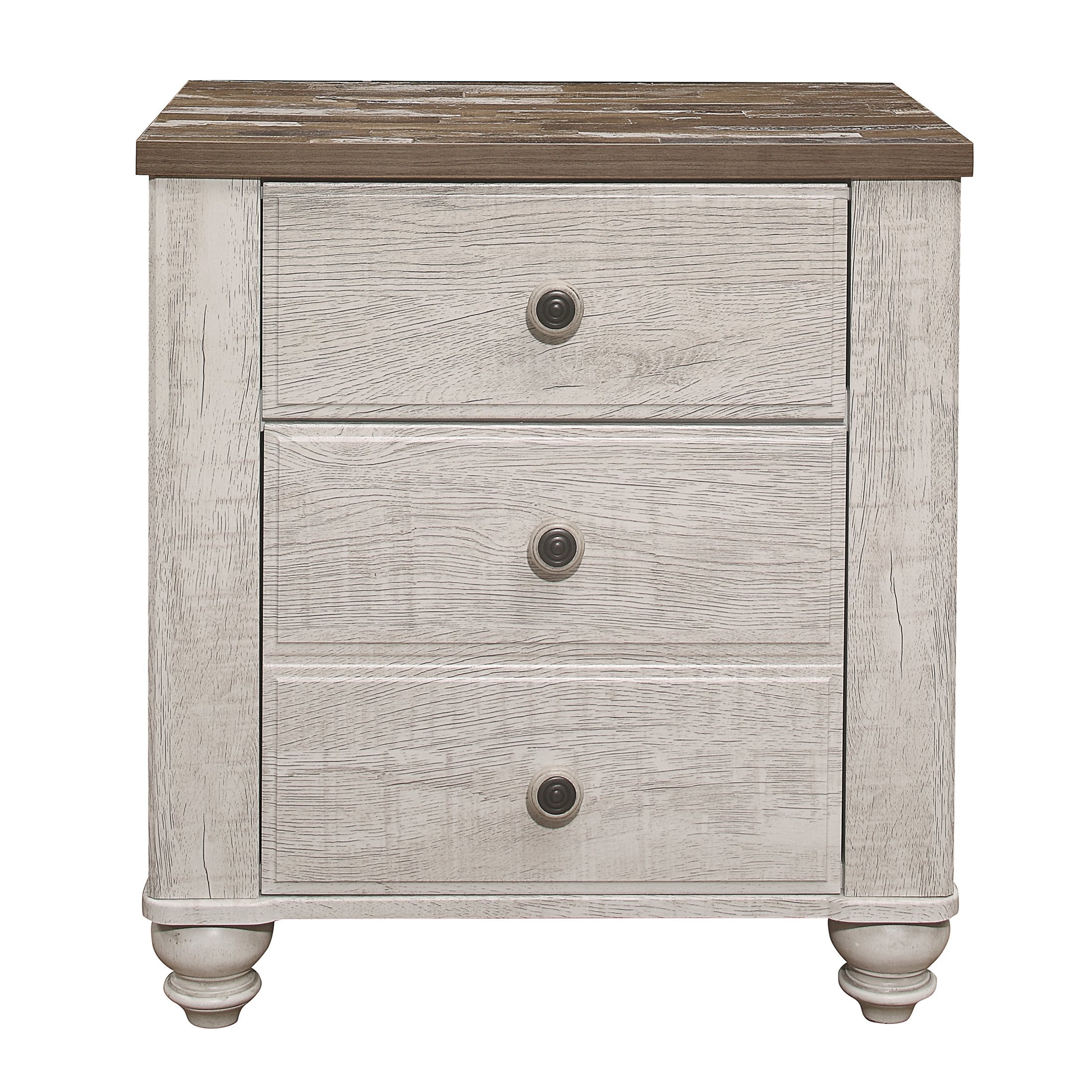 OakvillePark Knowles Nightstand, Antique White/Brown