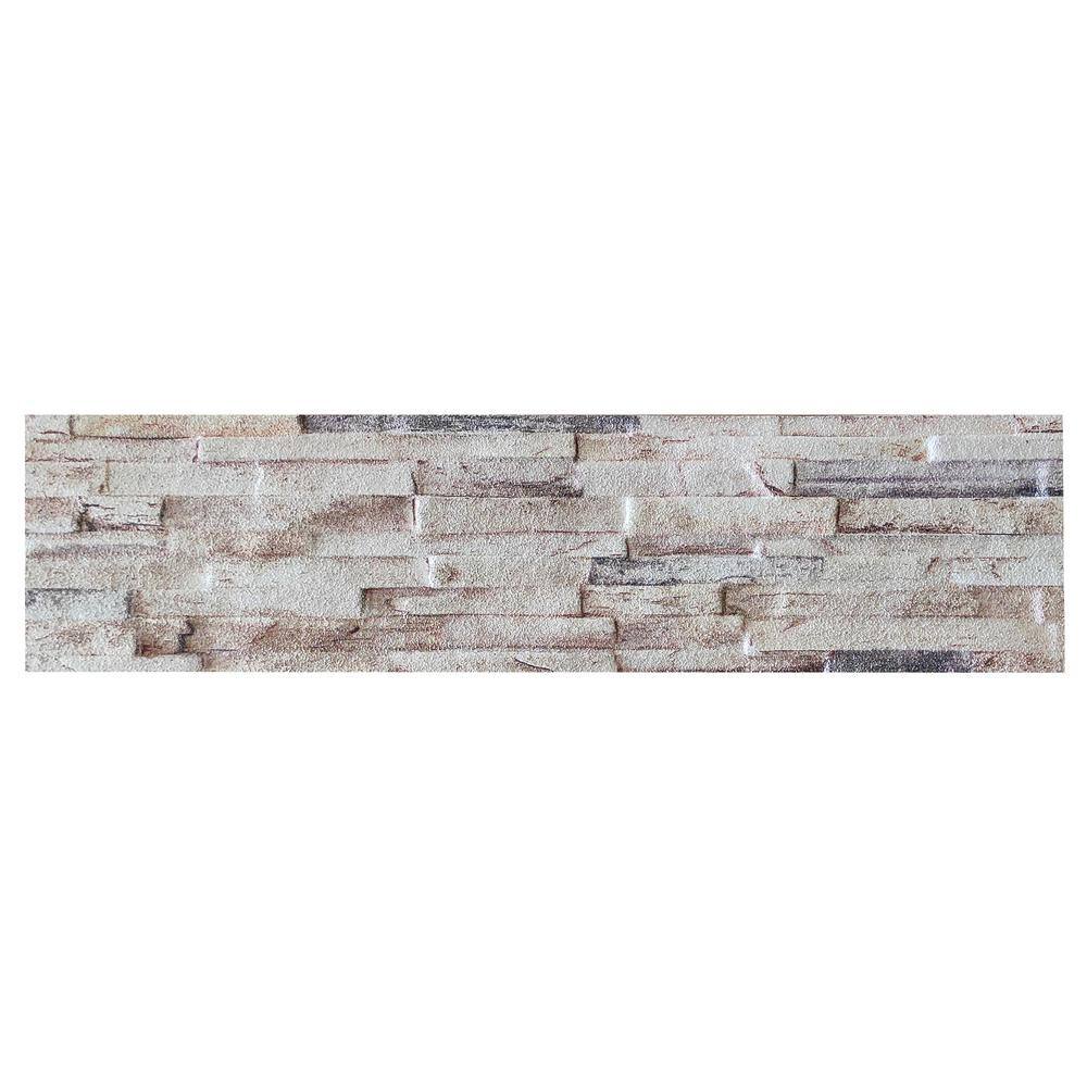 Dundee Deco Falkirk Uffcott 39.4 in. x 9.8 in. Beige Pink Brown Faux Ancient Brick Styrofoam 3D Decorative Wall Panel (14-Pack) UFHDA04-14