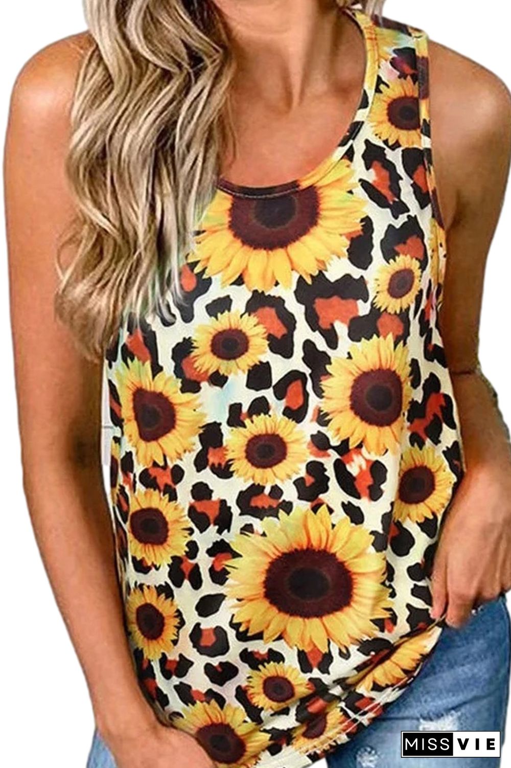 Sunflower Twisted Tank Top