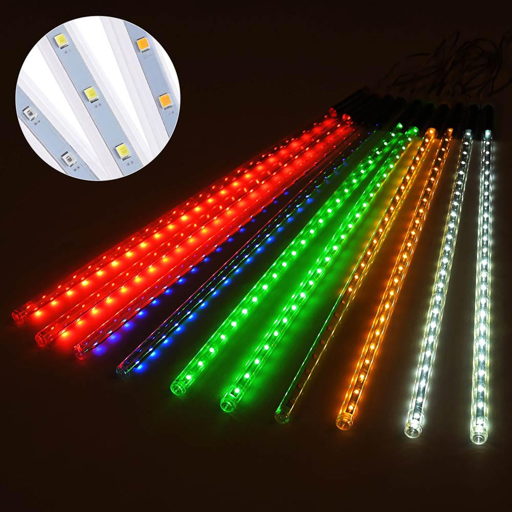 Yescom Christmas Lights Meteor Shower Lights RGB 10Tubes 19