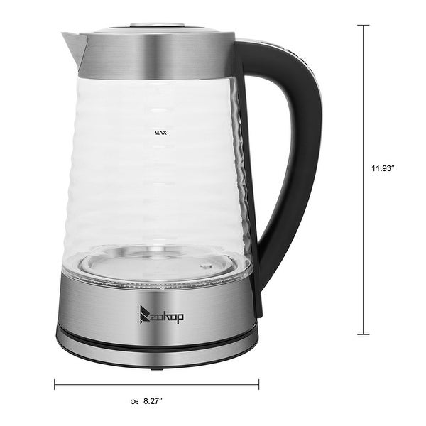 2.2L 1100W Electric Kettle with Blue Light and Electronic Handle