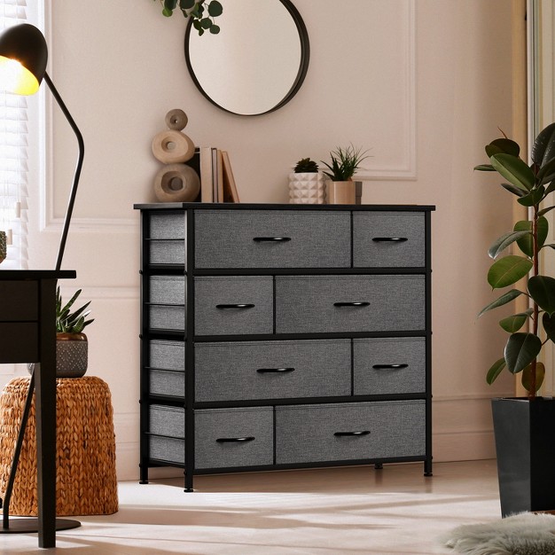 Sorbus 8 Drawer Dresser Black