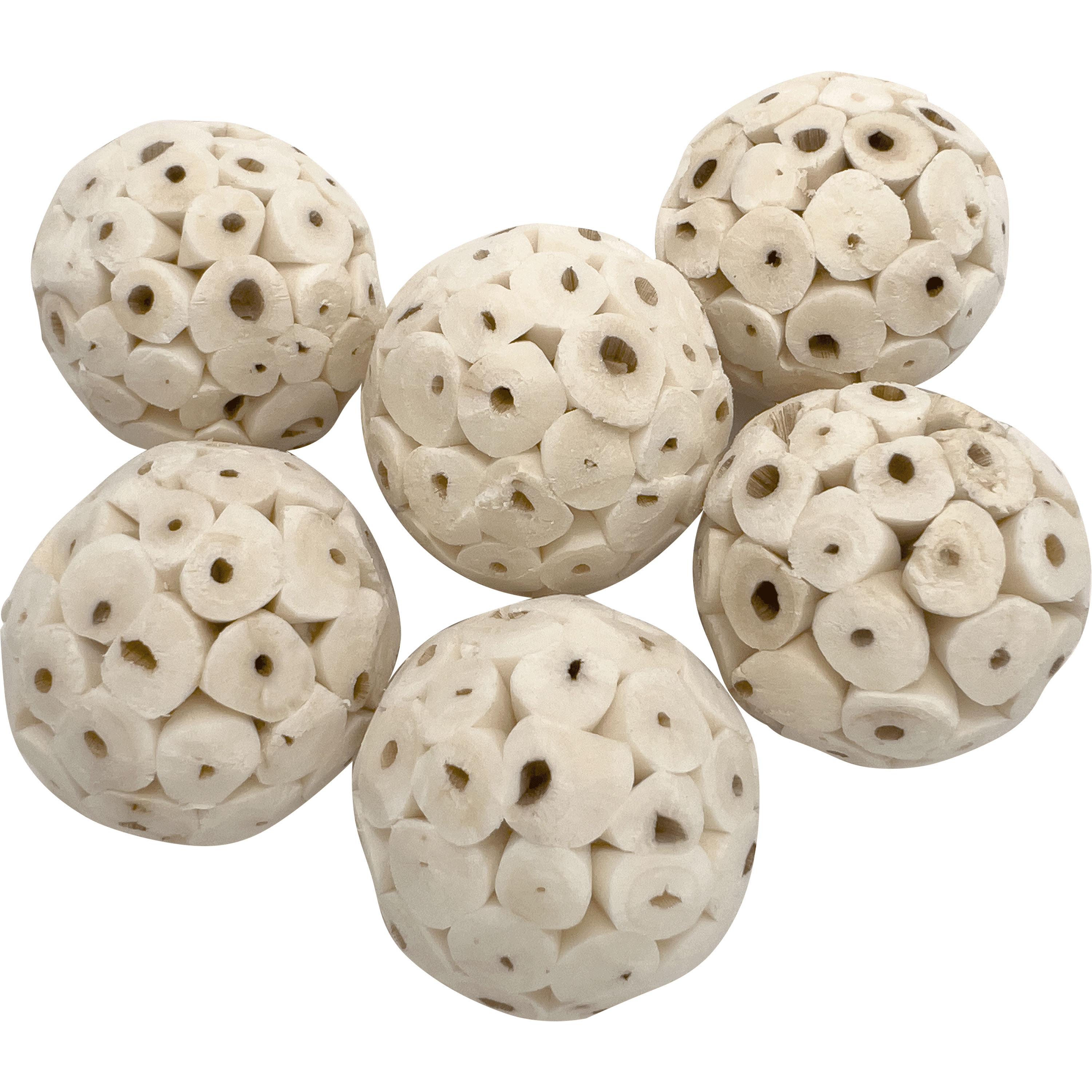 5122 Mini Sola Balls Pk6 MandM Bird Toys-Small Size Natural Chewable Foot Toy